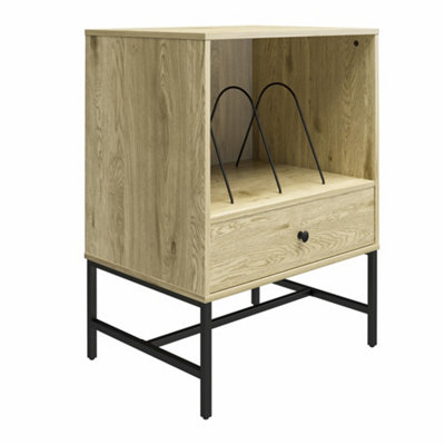 Dorel Tamlin Record Stand Linseed Oak from B&Q