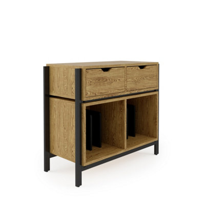 B&Q -  Dorel Home Louisiana Plus Turntable Stand Oak Look