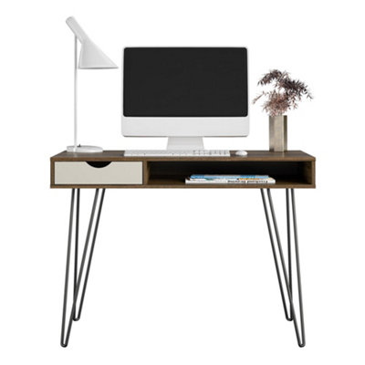 Novogratz Concord Desk With Storage In Brown / Grey from B&Q