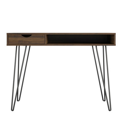 Novogratz Concord Desk With Storage In Walnut from B&Q