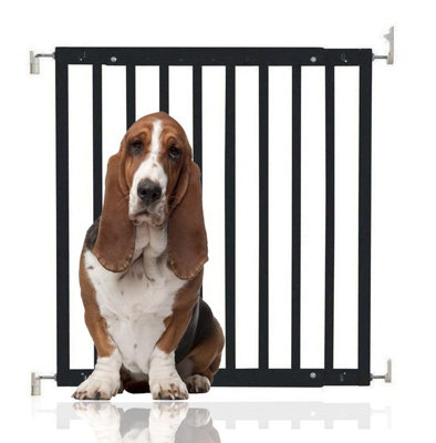Bettacare Chunky Wooden Screw Fit Dog Gate63.5Cm105.5CmBlackWooden Dog Gate GateScrew Fit Pet Stair GatePuppy Gate from B&Q