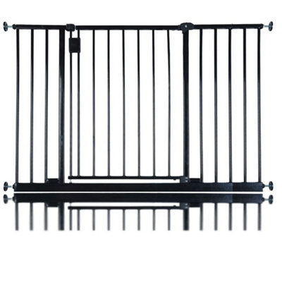 Bettacare Extra Wide Hallway Dog Gate109Cm115CmBlackPressure Fit Pet GatePuppy Safety Barrier from B&Q