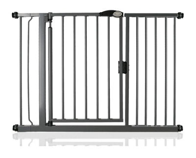Bettacare Auto Close Pet Gate118.2Cm125.2CmSlate GreyPressure Fit Stair Gate For Dog & Puppy from B&Q