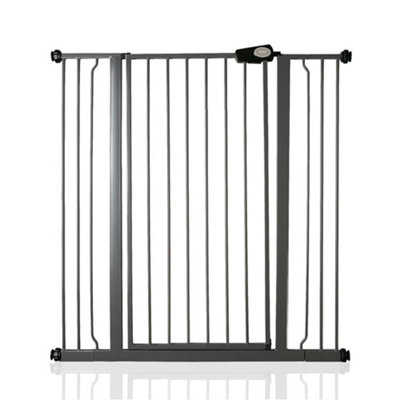 Bettacare Child And Pet Gate100.8Cm108.4CmSlate GreyExtra Tall Gate 104Cm In HeightPressure Fit Stair Gate from B&Q