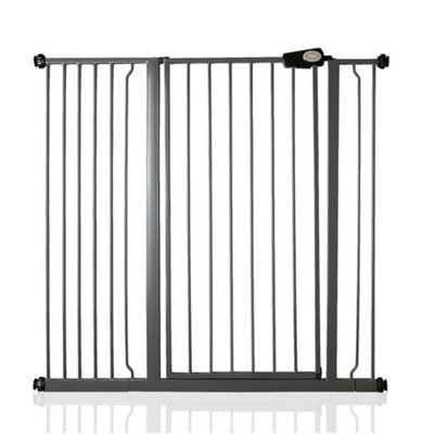 Bettacare Child And Pet Gate113.8Cm121.4CmSlate GreyExtra Tall Gate 104Cm In HeightPressure Fit Stair Gate from B&Q