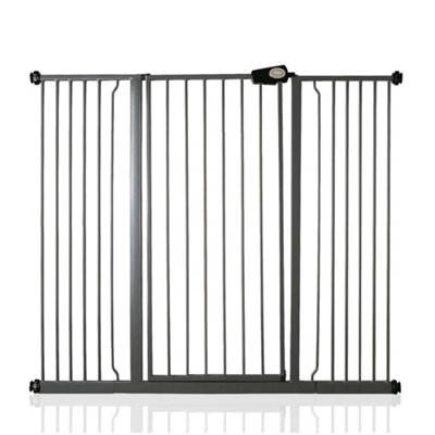 Bettacare Child And Pet Gate139.8Cm147.4CmSlate GreyExtra Tall Gate 104Cm In HeightPressure Fit Stair Gate from B&Q