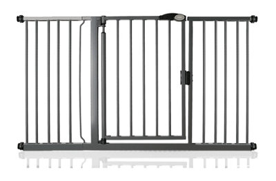 Safetots Pressure Fit Self Closing Stair Gate147Cm154CmSlate GreyAuto Closing Baby GateSafety Barrier from B&Q