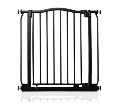 Safetots Curved Top Safety Gate71Cm80CmMatt BlackPressure Fit Stair Gate from B&Q