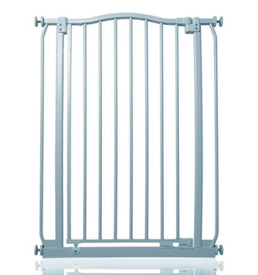 Safetots Extra Tall Curved Top Safety Gate71Cm80CmMatt GreyExtra Tall 100Cm In HeightPressure Fit Stair Gate from B&Q