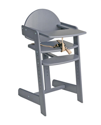 Safetots Grow With Me Wooden High ChairGreyHighchair For Baby And ToddlerConverts To A Childs ChairStylish And Practical from B&Q
