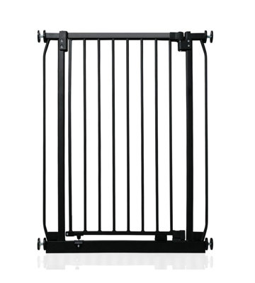 Safetots Extra Tall Elite Safety Gate, 71Cm - 80Cm, Matt Extra Tall 96.8Cm In Height, Pressure Fit Stair Gate Black