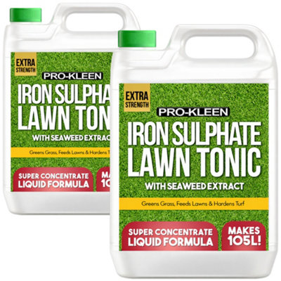 Pro-Kleen Lawn Tonic Liquid Iron Sulphate Quality Ferrous Conditioner Fertiliser Grass Greener Turf Hardener 10L from B&Q