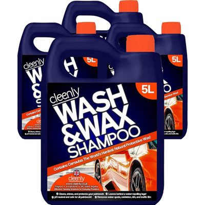 Cleenly Wash & Wax Car Shampoo 20LWith The World's Hardest Natural Protective WaxPh Neutral from B&Q