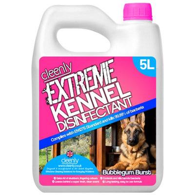 Cleenly Extreme Kennel DisinfectantDeodoriserAnd Cleaner (5L)Bubblegum Fragrance from B&Q