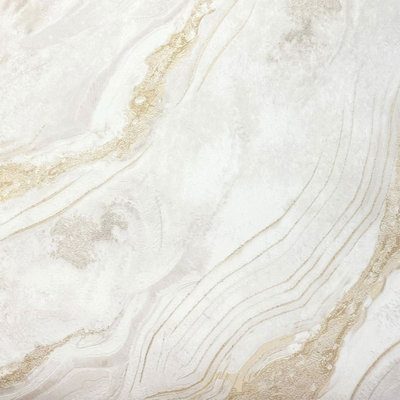 Luxe Collection Mineral Heavyweight Vinyl Wallpaper Cream / Gold World Of Wallpaper Wow085 from B&Q