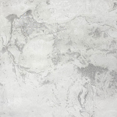 Luxe Collection Marble Heavyweight Vinyl Wallpaper White / Silver World Of Wallpaper Wow091 from B&Q