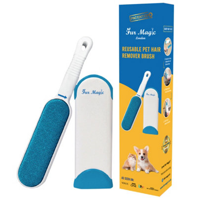 Fur Magic Pet Hair Remover Lint Brush With Self-Cleaning BaseReusable Fluff Remover For ClothesDouble-Sided Fur Cleaner For Do from B&Q