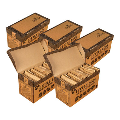 Logpile  Kiln Dried Beech Hardwood Little Logs (5 Boxes Approx 20Kg) from B&Q