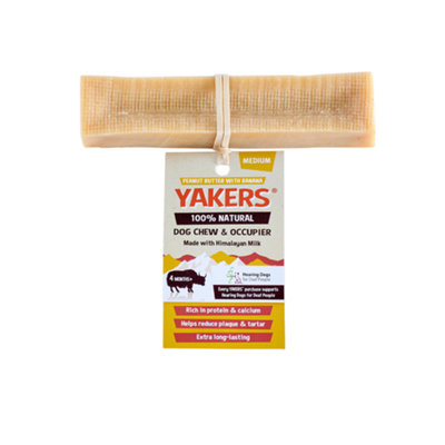 Yakers Himalayan Dog Chew BarsNatural Dog ChewsPeanut Butter & Banana Medium (Pack Of 2) from B&Q