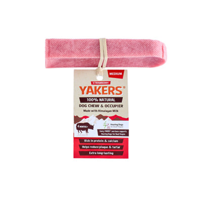 Yakers Himalayan Dog Chew BarsNatural Dog ChewsStrawberry Medium (Pack Of 2) from B&Q