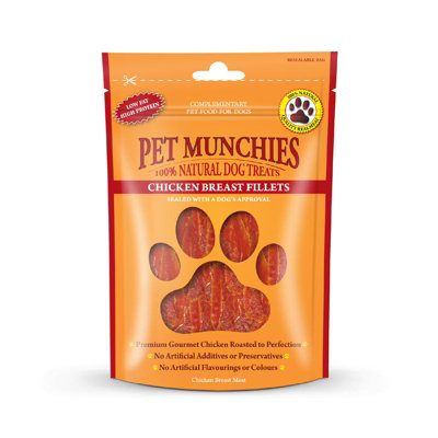 Pet Munchies Chicken Breast Fillet Treats3 X 100G from B&Q