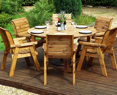 Charles Taylor Trading Charles Taylor Six Seater Circular Table Set from B&Q