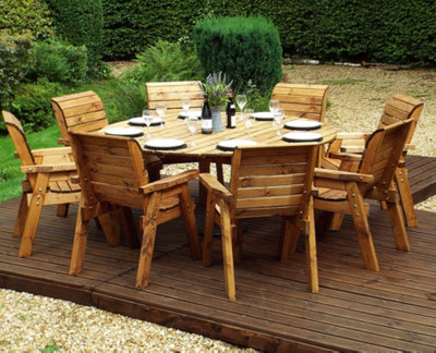 Charles Taylor Trading Charles Taylor Eight Seater Circular Table Set from B&Q