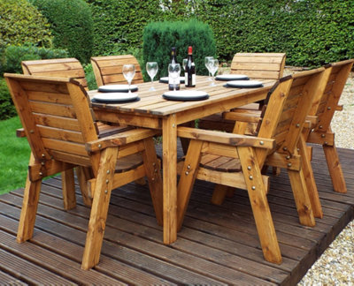 Charles Taylor Trading Charles Taylor Six Seater Rectangular Table Set (With Chairs) from B&Q