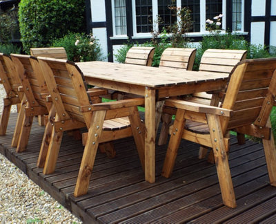 Charles Taylor Trading Charles Taylor Eight Seater Rectangular Table Set (With Chairs) from B&Q