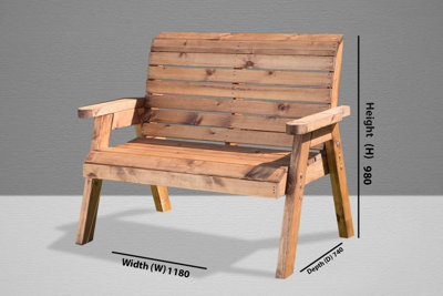Charles Taylor Trading Charles Taylor Traditional 2 Seater Bench from B&Q