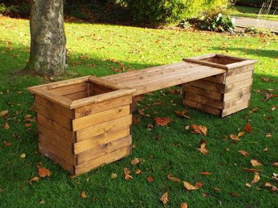 Charles Taylor Trading Unisex Brown Solid Wood Planter Bench In Size 10 - Image 2