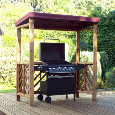 Charles Taylor Trading Charles Taylor Dorchester Bbq Shelter Burgundy from B&Q