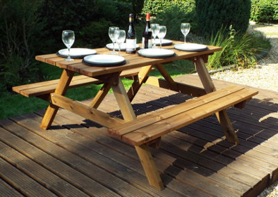 Charles Taylor Trading Charles Taylor Six Seater Picnic Table from B&Q