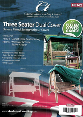 Charles Taylor Deluxe Fitted Three Seater Swing Cover - L130 X W230 X H200 Cm 2Kg B&Q