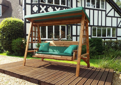 Charles Taylor Dorset Three Seater Swing Green from B&Q