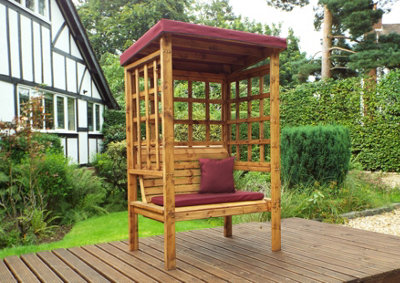 Charles Taylor Bramham Two Seater Arbour Burgundy from B&Q