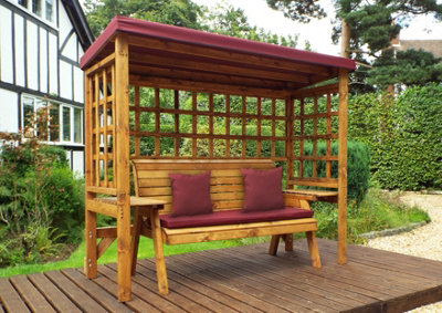 Charles Taylor Trading Charles Taylor Wentworth Three Seater Arbour Burgundy from B&Q