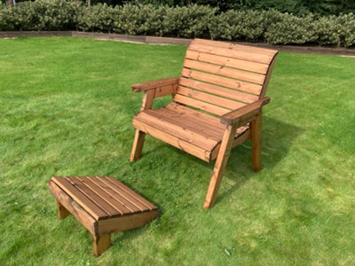 Charles Taylor Trading Charles Taylor Grand Chair With Footstool from B&Q