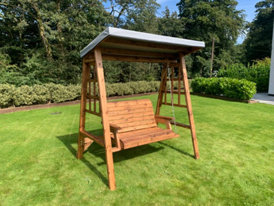 Charles Taylor Trading Charles Taylor Dorset Two Seater Swing Grey from B&Q