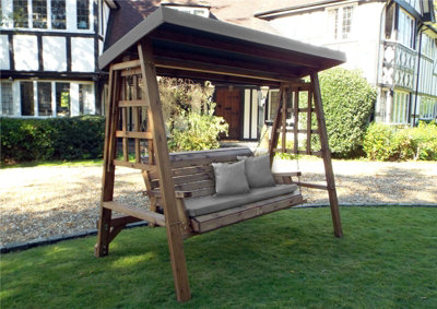 B&Q -  Charles Taylor Dorset Three Seater Swing Grey