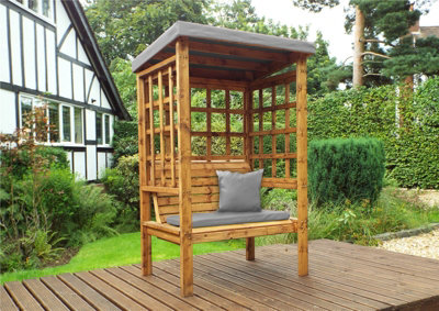 B&Q -  Charles Taylor Bramham Two Seater Arbour Grey