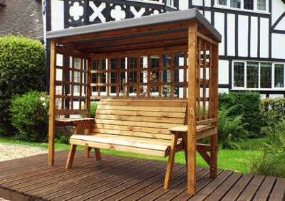 Charles Taylor Trading Charles Taylor Wentworth Three Seater Arbour Grey from B&Q