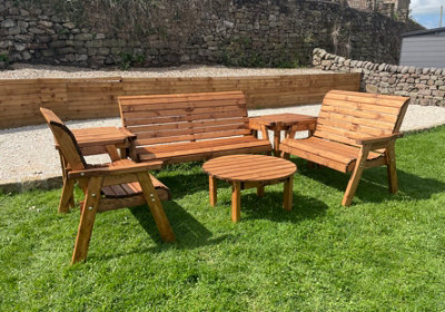 Charles Taylor Trading Charles Taylor Seven Seater Balmoral Set With Round Coffee Table from B&Q