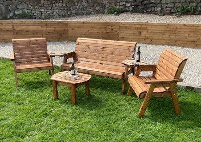 Charles Taylor Trading Large Five Seat Mutli Set With Rect Coffee from B&Q