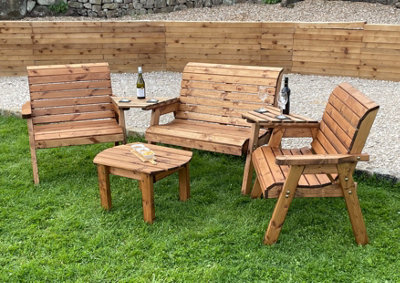 Charles Taylor Trading Large Four Seat Mutli Set With Rect Coffee from B&Q