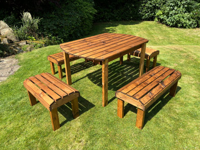Charles Taylor Knights Six Seater Rectangular Table Set from B&Q