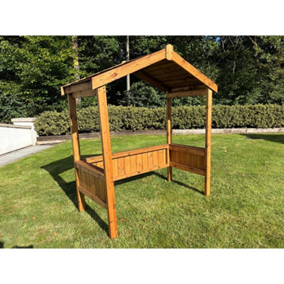 Charles Taylor Imperial Outdoor Garden Wooden Bbq Shelter Gazebo Arbour from B&Q