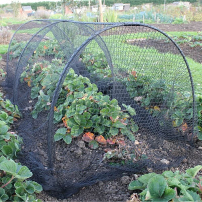 Gardening Naturally Black Hoop TunnelBlack Bird Netting1.8M from B&Q