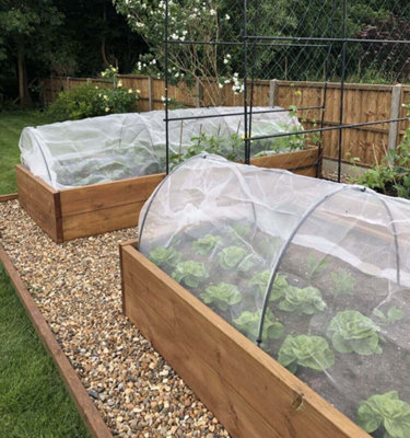 Gardening Naturally Black Hoop TunnelVeggiemesh2.7M from B&Q
