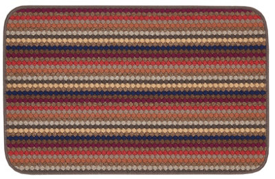 B&Q Brown Helsinki Striped Heavy Duty Mat, X 80Cm 140Cm